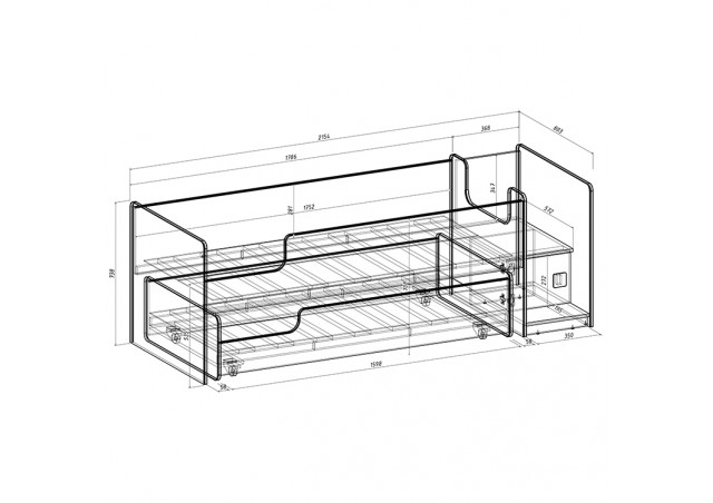 Детская выкатная кровать Легенда К302.41 в Волжском